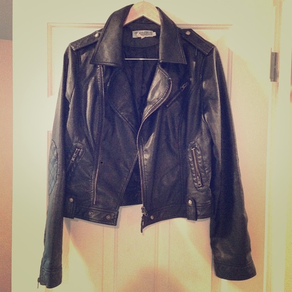 monoreno Jackets & Blazers - Black faux leather jacket