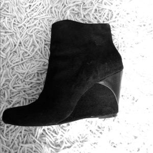 Black Wedge Ankle Boots