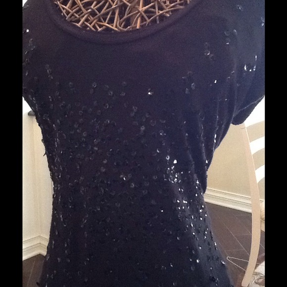 SOLD IN BUNDLE Black sequence top