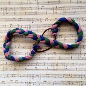 Pink, Blue, & Green Braided Headband