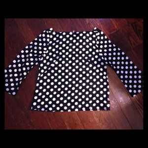 J Crew Silk Polka Dot Top