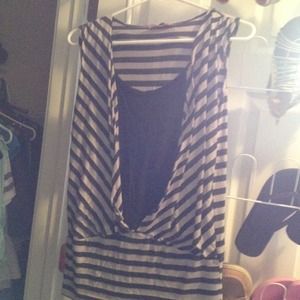Grey and black striped shirt