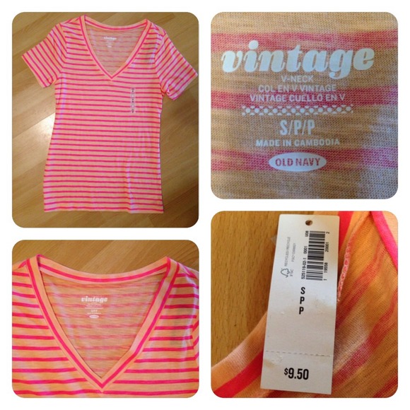 🚫Sold🚫Old Navy "vintage" tee sz S. NWT! Neon! - Picture 2 of 4