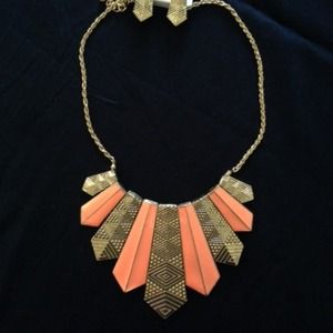 Peach Aztec necklace