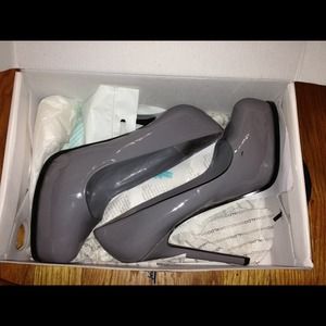 Gray Aldo Platform Heels