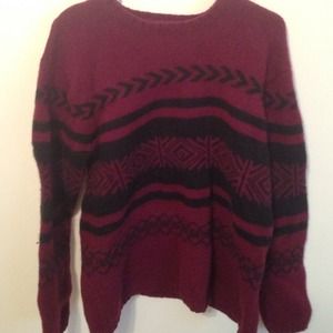 ⭐️SOLD⭐️Ox Blood Tribal Sweater