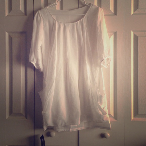 White sheer dress, size med, NWT