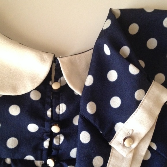 🍁🌾Peter Pan polka dot top - Picture 4 of 4