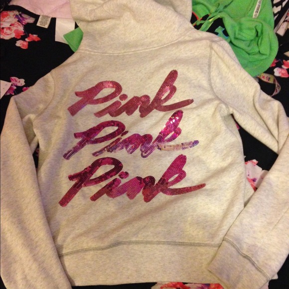 Victoria's Secret Jackets & Blazers - Bundle rare pink jacket n northface hoodie