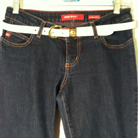 Dooney & Bourke white leather belt