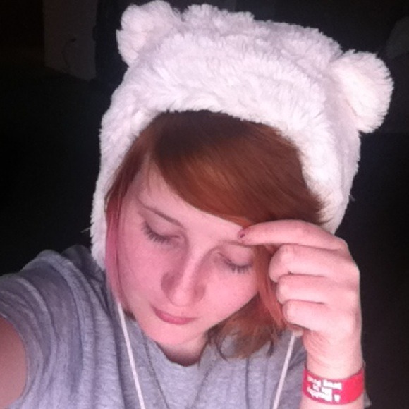 White polar bear winter/fall hat