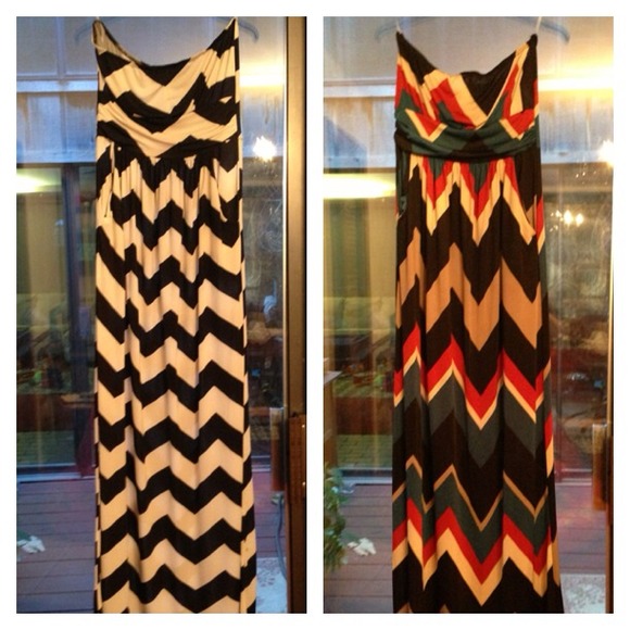 Chevron Maxi Dress - 2 Colors