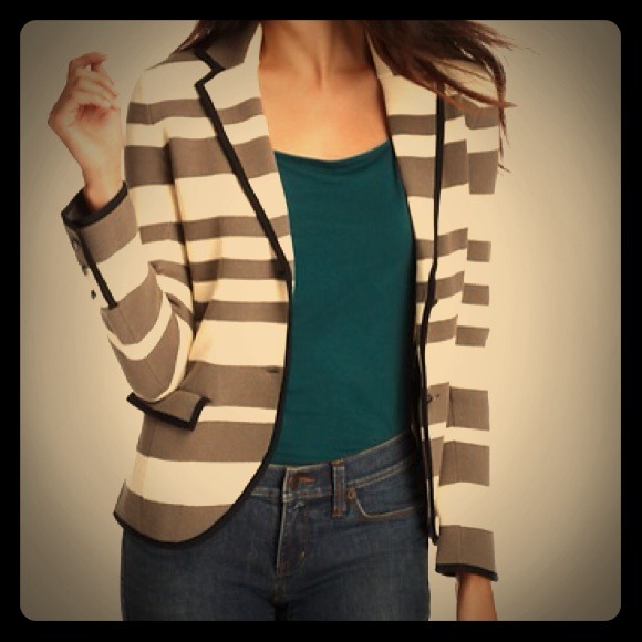 LOFT Jackets & Blazers - Loft Striped cotton blazer
