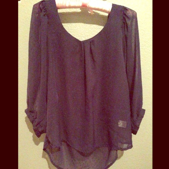 Sheer navy blue top