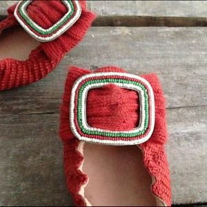 Fab Red-Orange Nanette Lepore Ballet Flats- Size 8