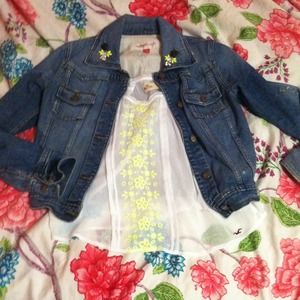 SOLD LIKE NEW Hollister sheer tank w neon