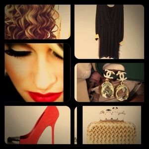 Beautiful black dress with gold