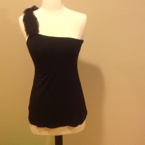 Bailey 44 Black One Shoulder Top