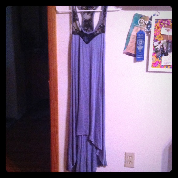 Blue high low dress