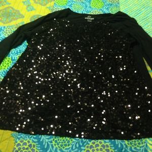 Black long sleeve sequin shirt❤️❤️❤️