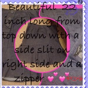 Long skirt just under the knee 😀