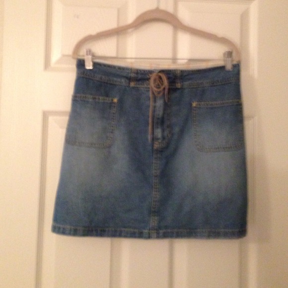 Favorite jean skirt. Too big