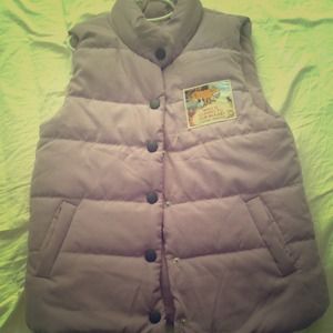 Lavender imitated down vest