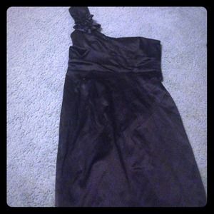 Black one shoulder dress