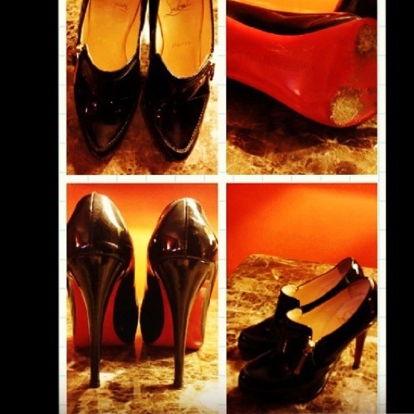 Christian Louboutin patent leather ankle boots