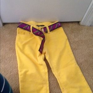 Polo yellow corduroys little girls