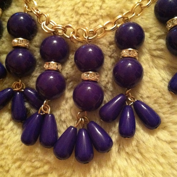 Purple Statement Necklace PRICE DROP!! - Picture 2 of 3