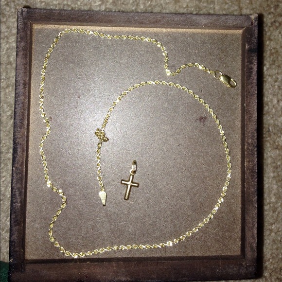 Gold chain & cross