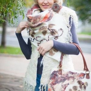 Felted 100% Woolen Purse and Shawl