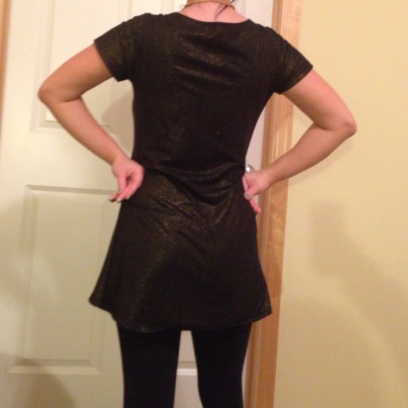 👑SOLD👑Unique gold black tunic or dress - Picture 2 of 3