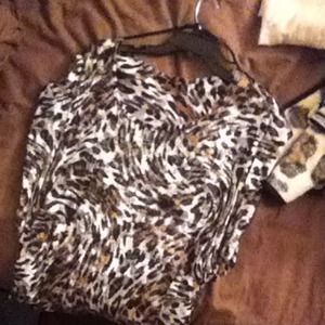 See through leopard print top