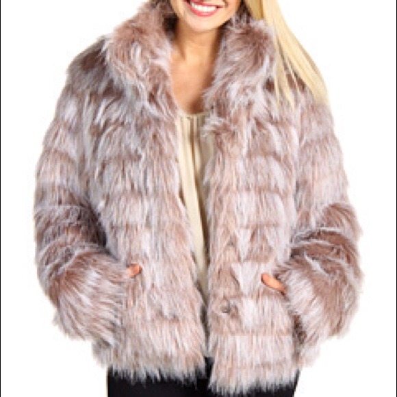 Pink Betsey Johnson Faux Fur Bomber Jacket