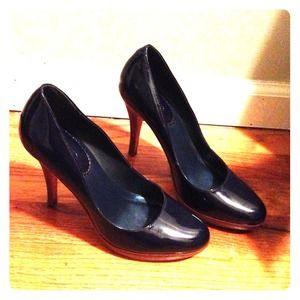 Aldo Navy Blue Patent Pumps Sz 38