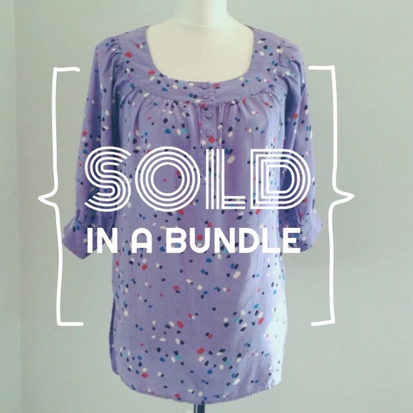 :: SOLD IN A BUNDLE :: Violet UO Abstract Blouse