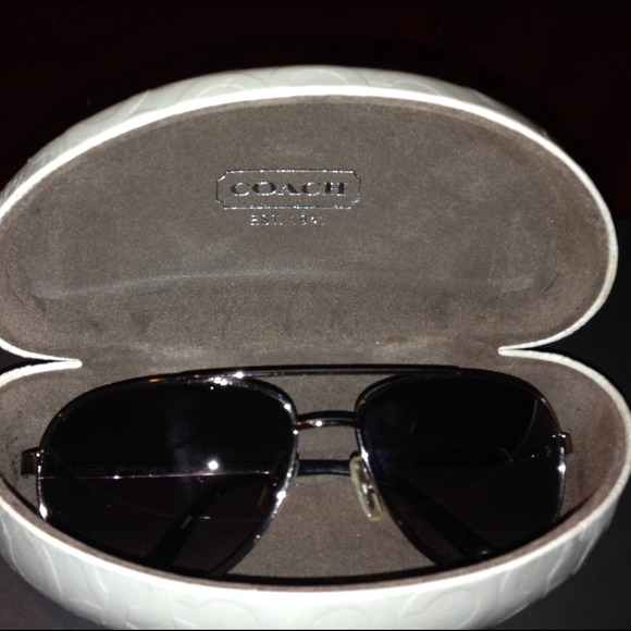 Coach "Lafayette Chrome" sunglasses with case