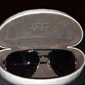 Coach "Lafayette Chrome" sunglasses with case