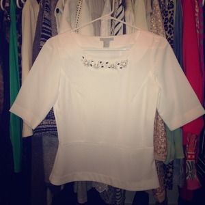 White H&M top