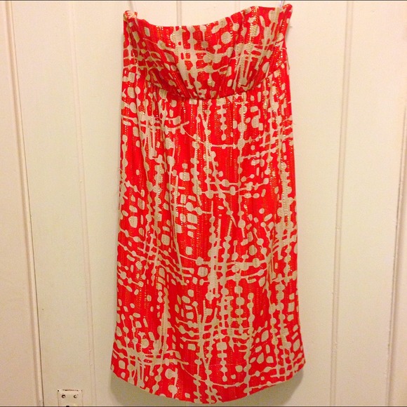 Shoshanna strapless w/ fun pattern REDUCED $10