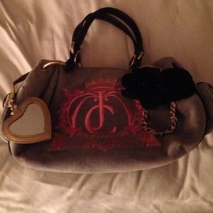 Medium sized grey/pink JUICY COUTURE BAG