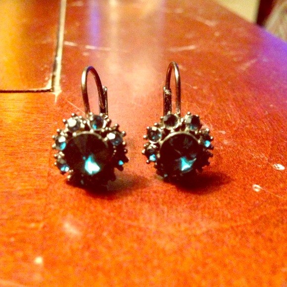 Blue stone earrings