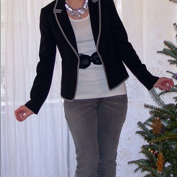 BUNDLED! 💙 gap • gray tipped black blazer - Picture 4 of 4