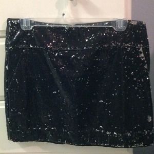 NWT black sequin skirt