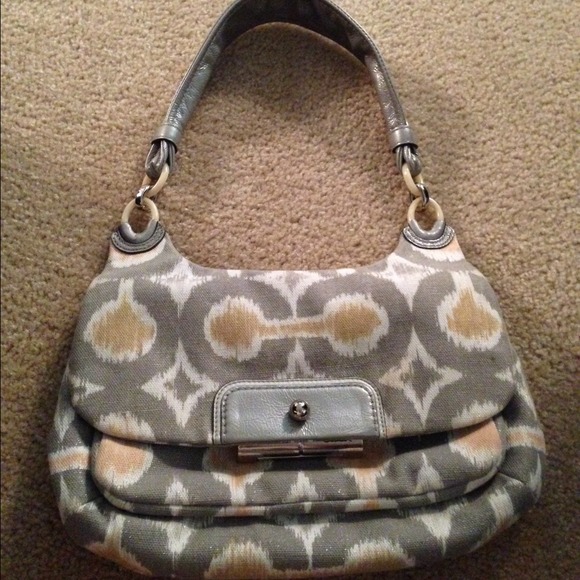 Coach ikat grey purse