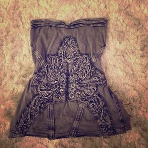 Pretty grey Free People tube top