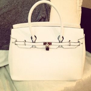 Large white handbag