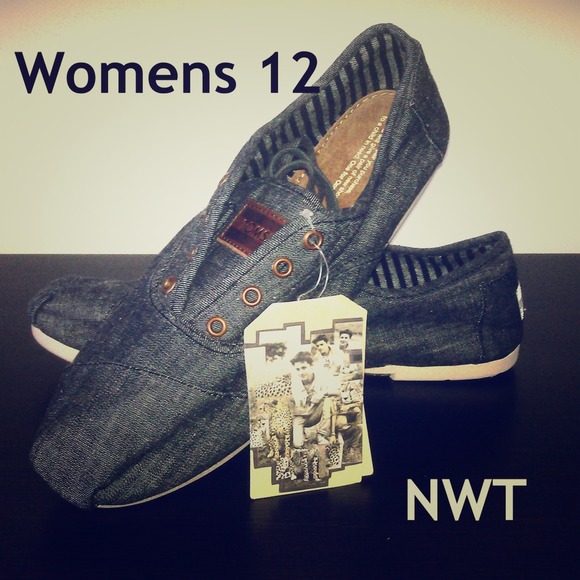 TOMS denim blue cordones